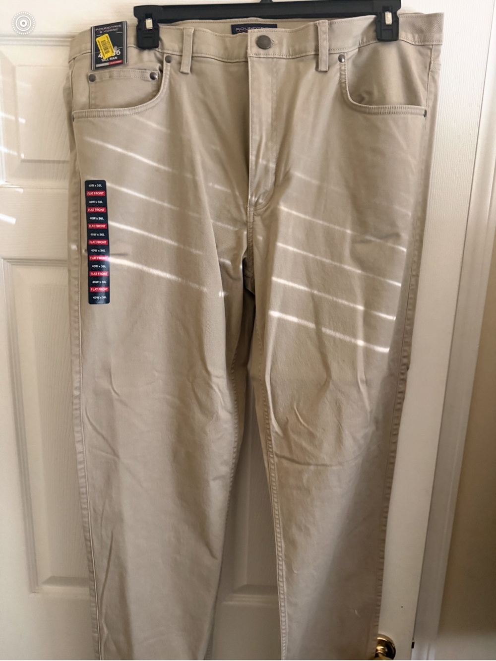Roundtree & Yorke Light Khaki Chino Pants